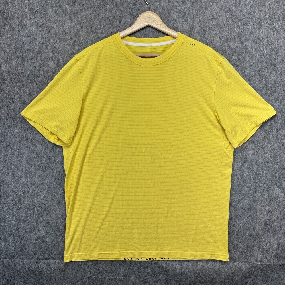 Lululemon Drysense T-Shirt Men's Large/XL Yellow Short Sleeve Gym‎ Train Run